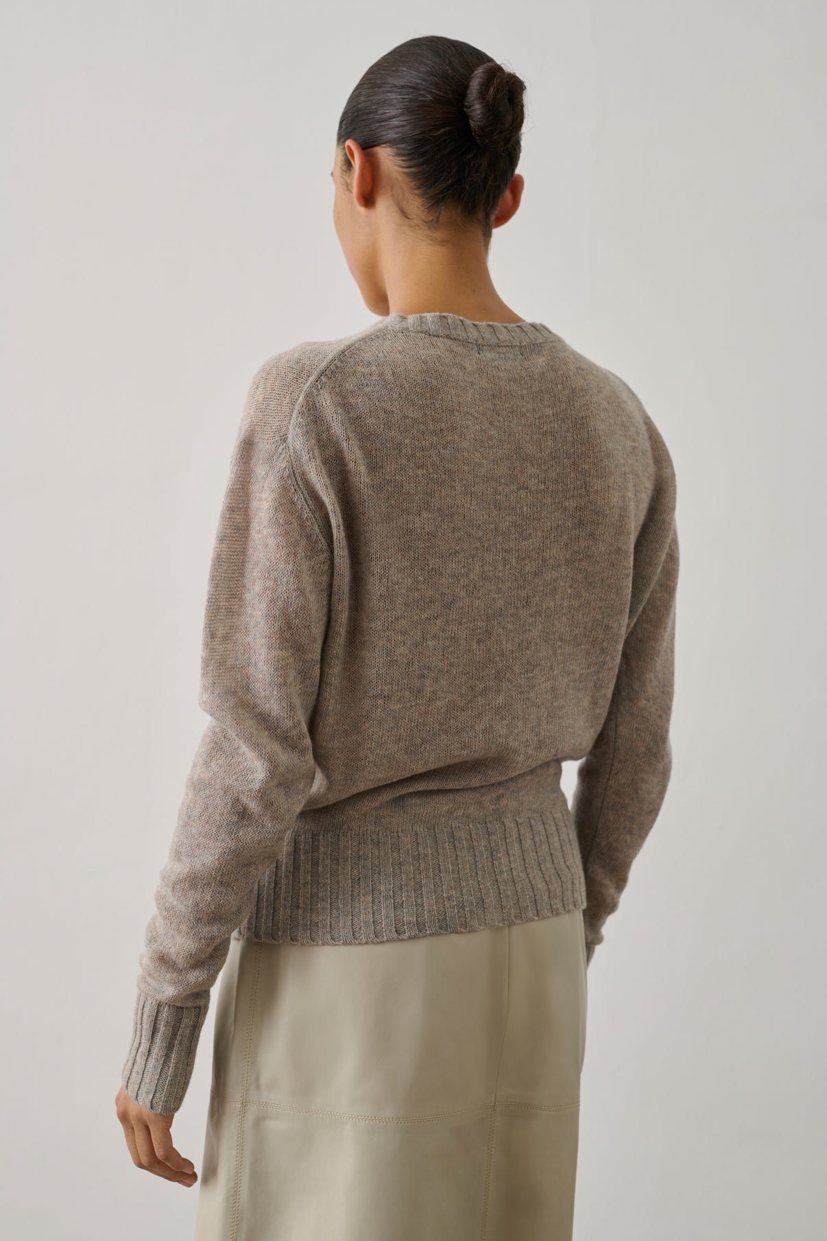 Pull Dona - Gris - Laine mérinos - Femme vue 2
