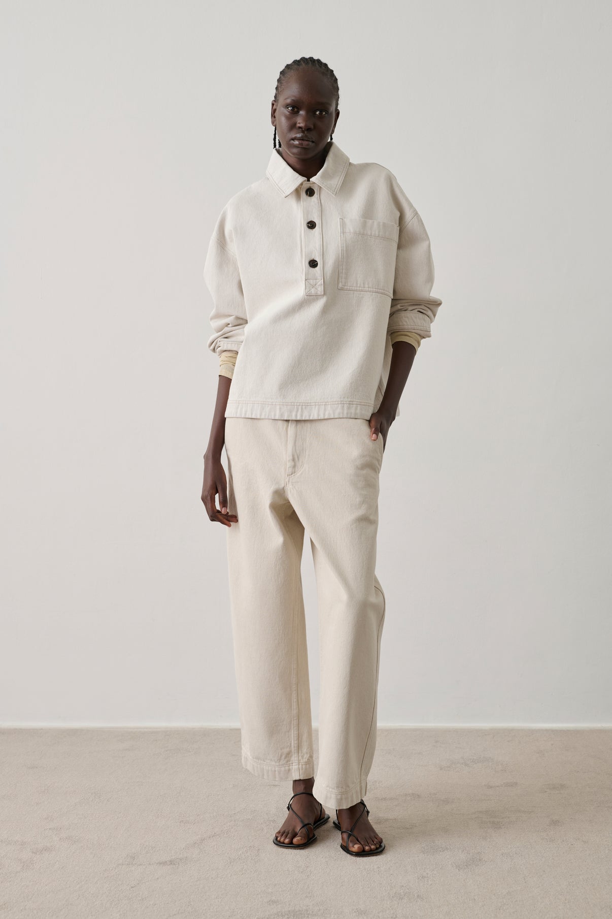 Chemise Austin - Blanc Grès - Coton - Femme vue 2