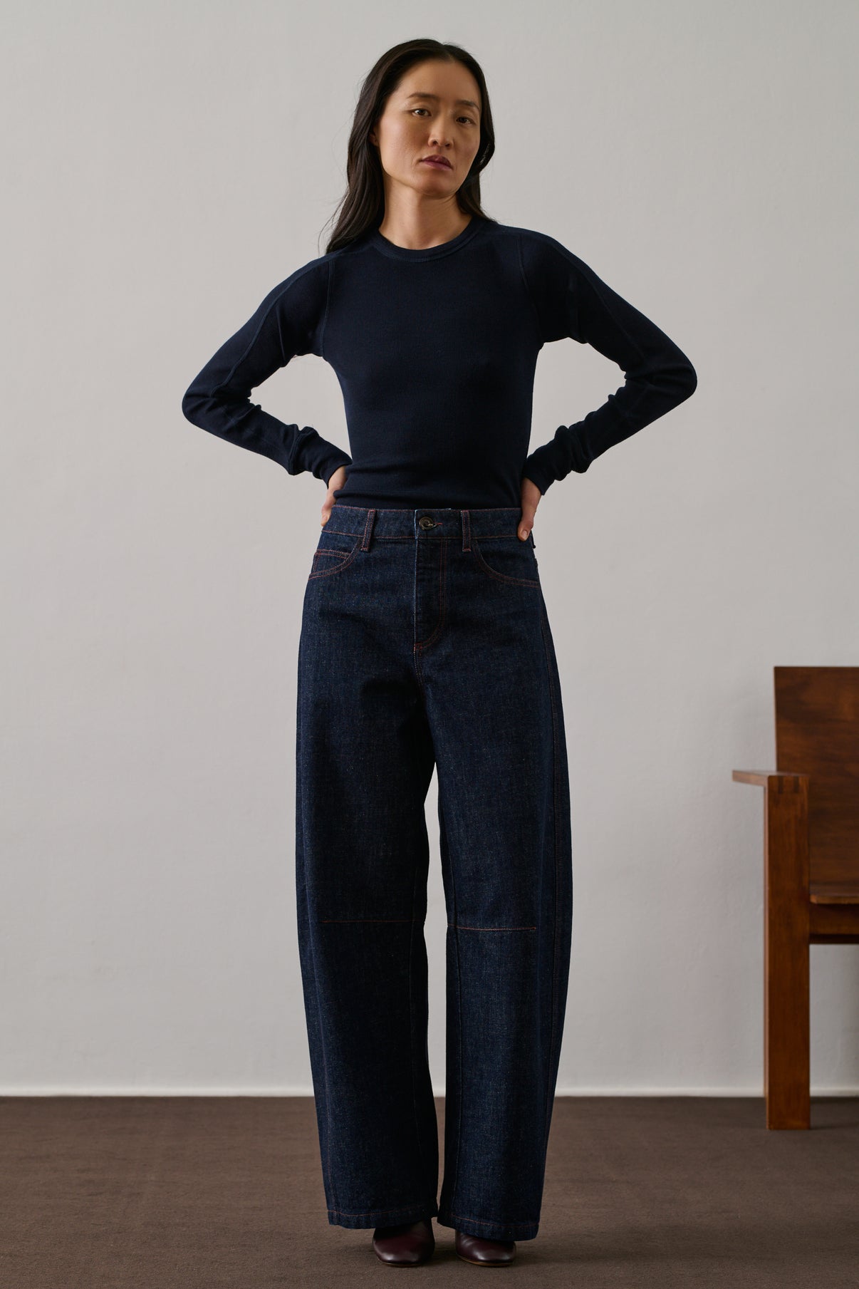 Jean Eliott - Bleu Brut - Coton - Femme vue 1