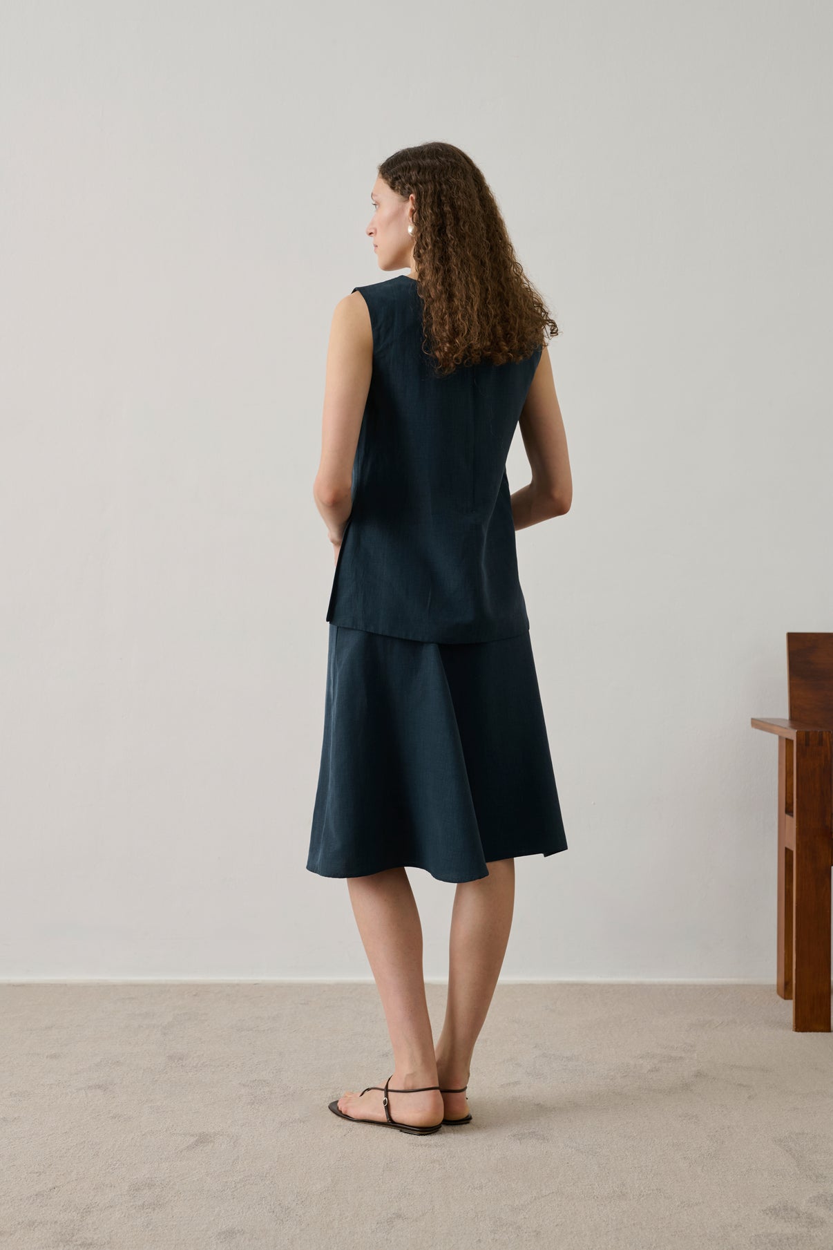 Jupe Gali - Pétrole - Femme vue 2