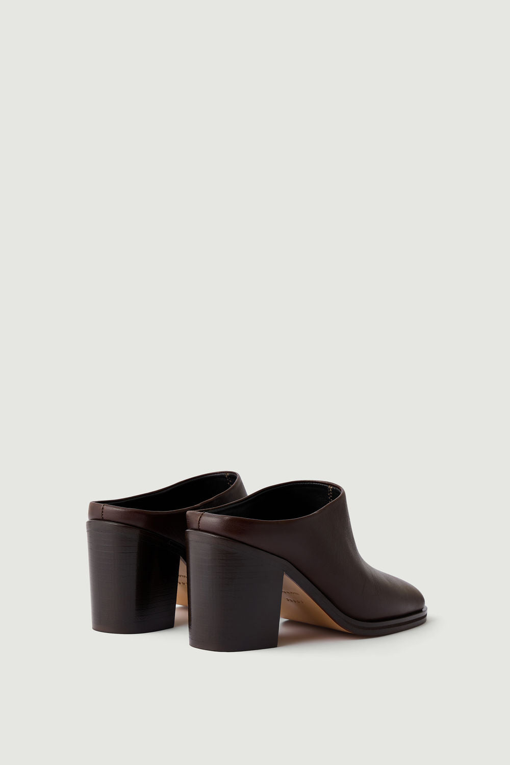 Mules Down - Marron Foncé - Cuir - Femme